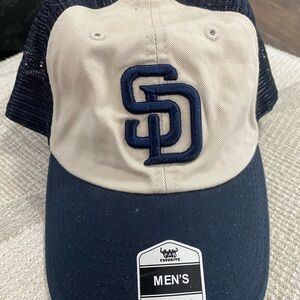 Men's Navy and Tan Baseball Cap